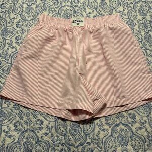 SHEIN Pink Bermuda Shorts with Seersucker Texture